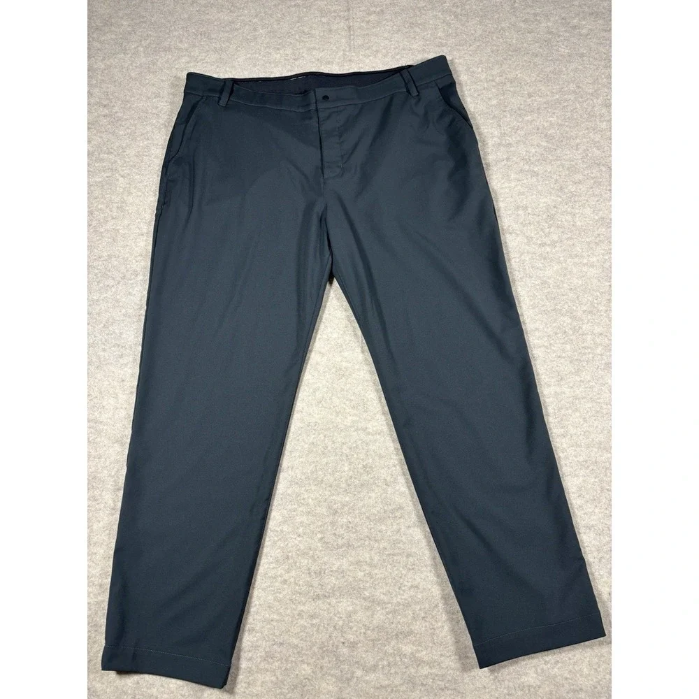 Nike Dri-Fit Men's Pants Black Golf 42x32 Chinos Slacks Flat Front Stretch